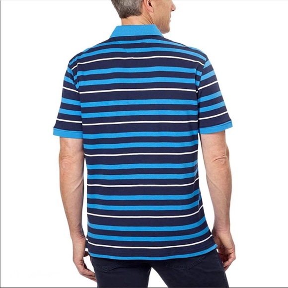Tommy Hilfiger Size Large Blue Interlock Short Sleeve Cotton Polo Shirt - Picture 3 of 7